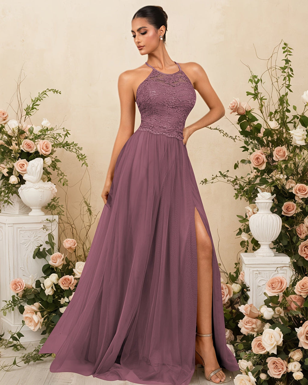 Elegant Lace Maxi Dress