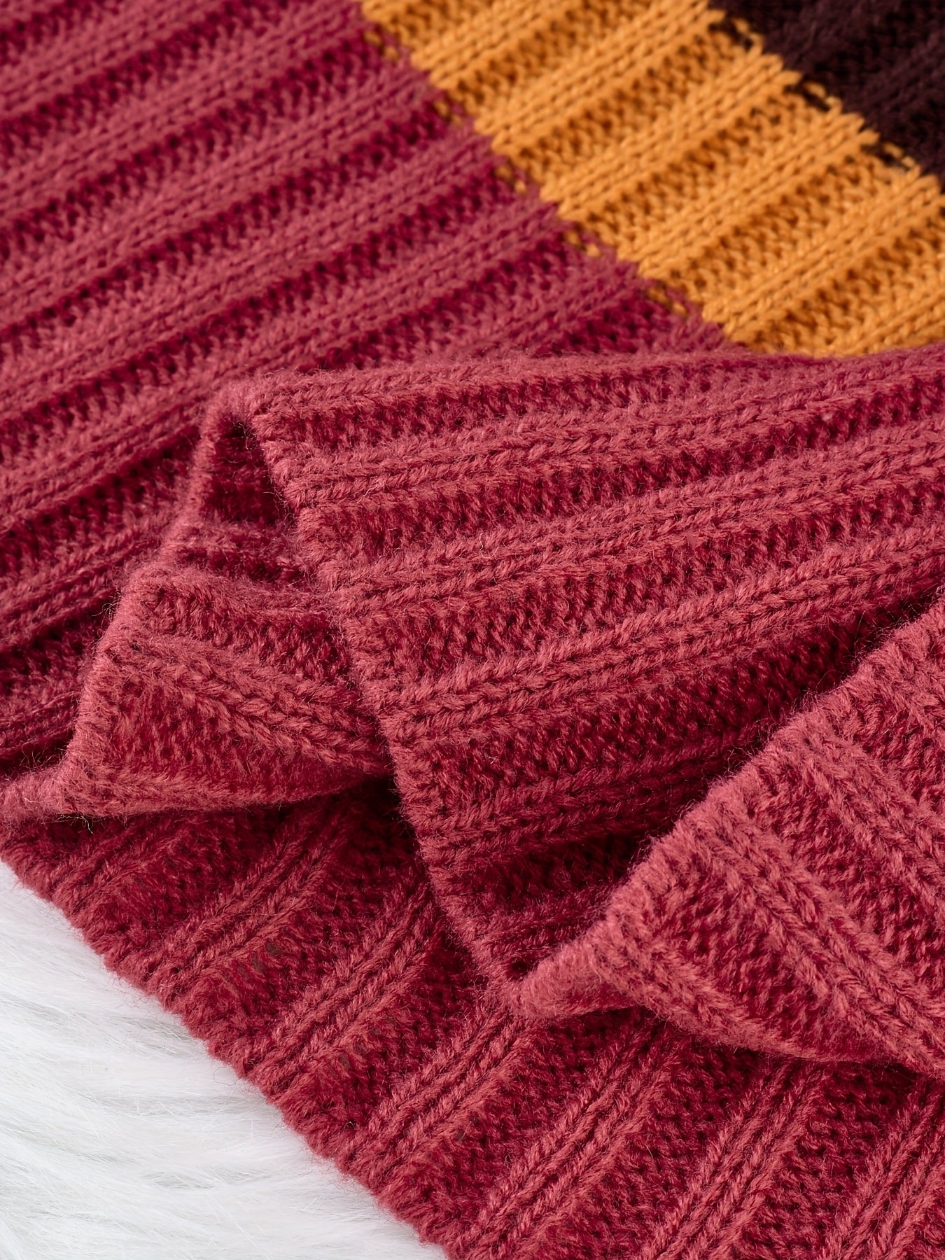 Women’s Color Block Casual Sweater Dress