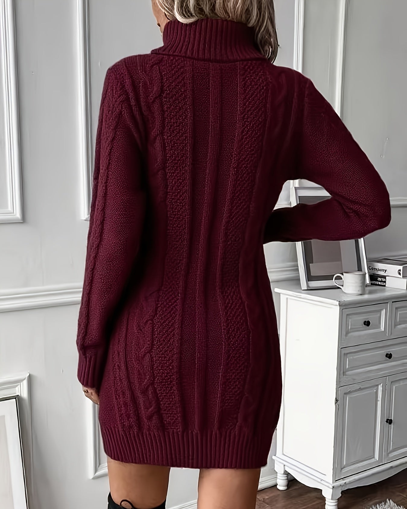 Women's Rib-Knit Sweater Dress