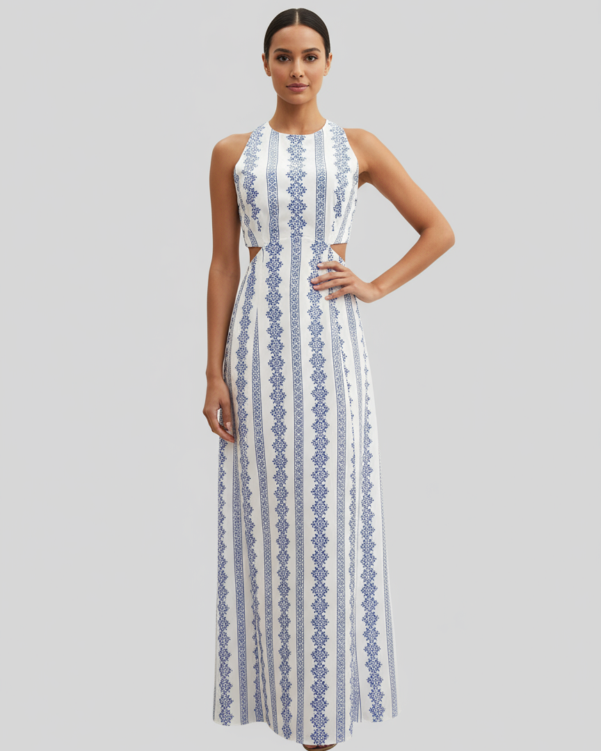 Tie-Back Sleeveless Casual Dress