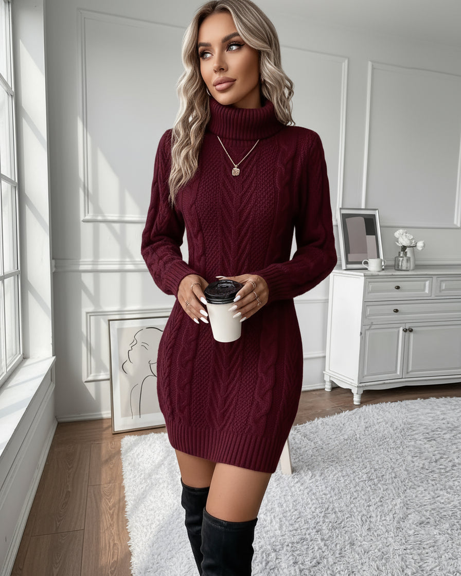 Women's Rib-Knit Sweater Dress