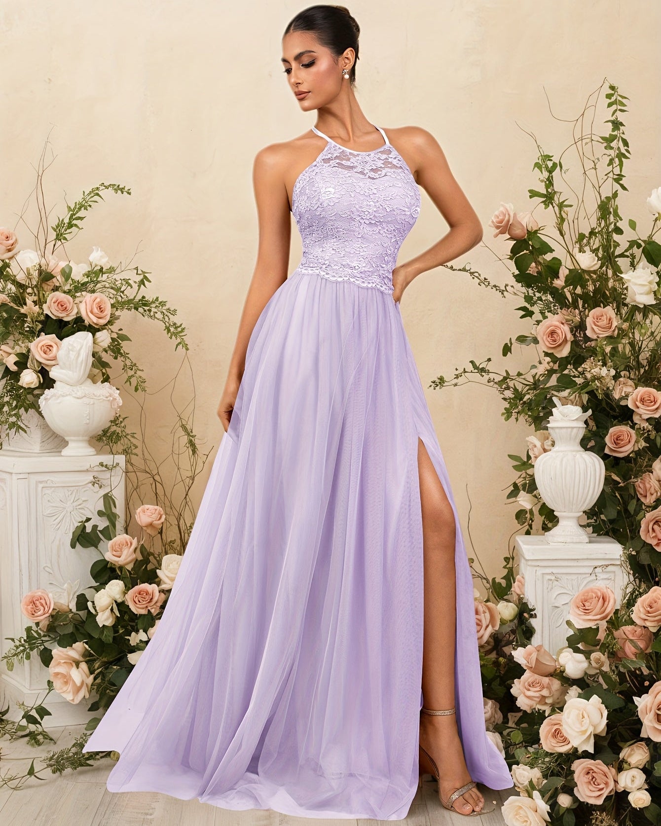 Elegant Lace Maxi Dress