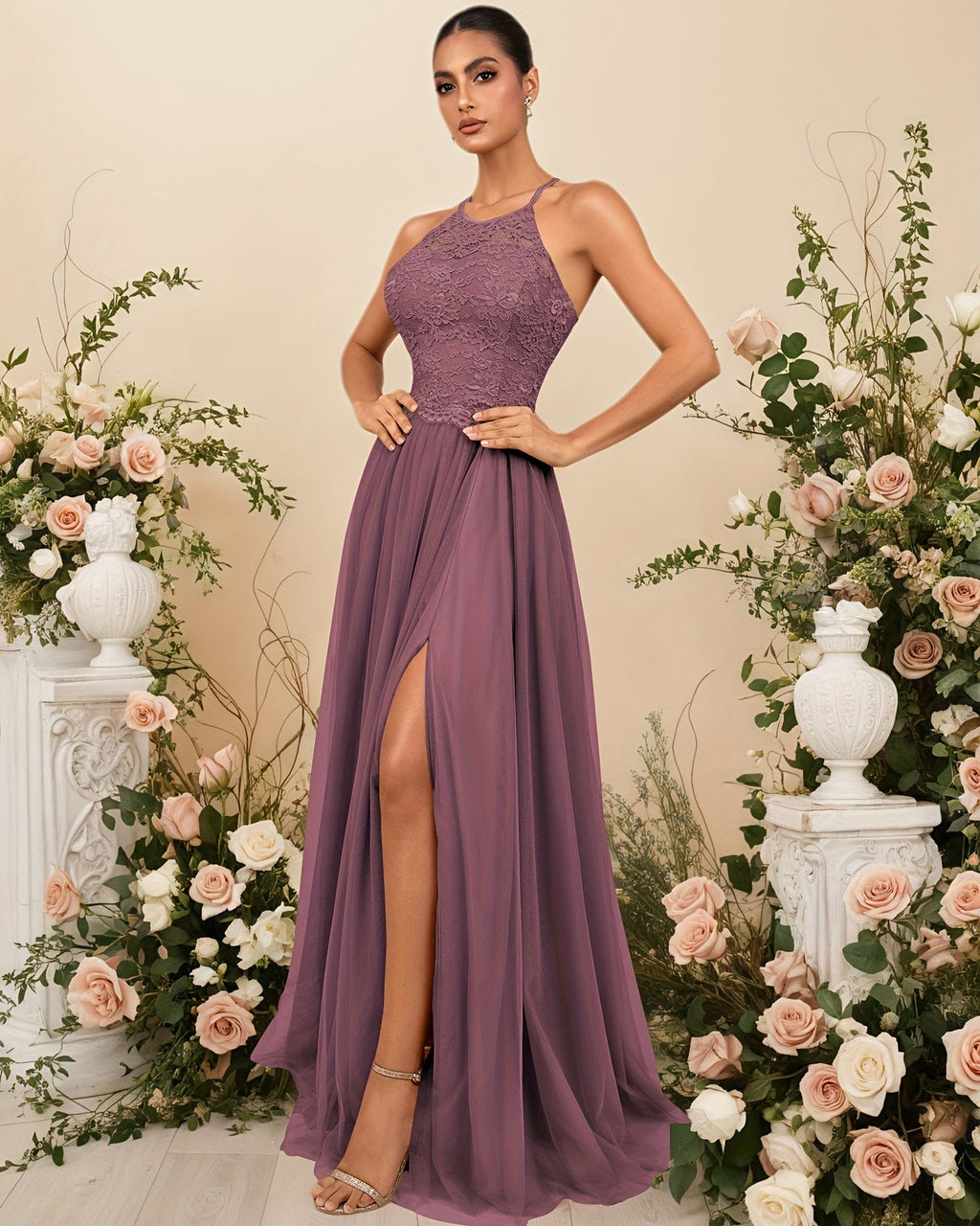 Elegant Lace Maxi Dress