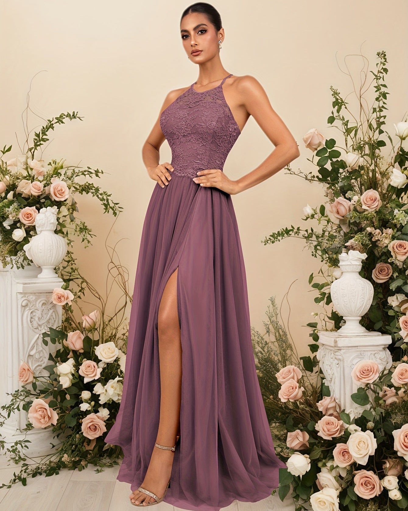 Elegant Lace Maxi Dress