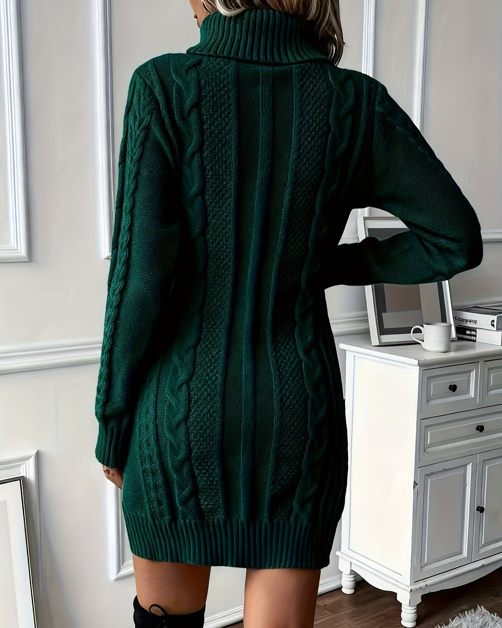 Women's Rib-Knit Sweater Dress