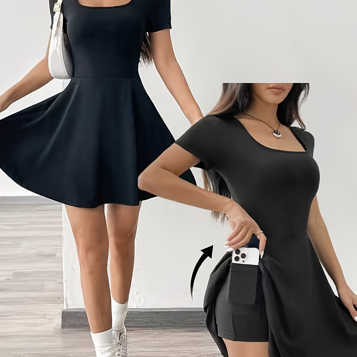 [Pink Short Sleeve Dress] Casual Comfort Fit Women's Pink Short Sleeve Dress | Perfect for Home & Fitness, Summer Style.