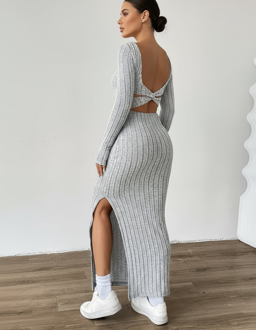 Elegant Long Sleeve A-Line Dress