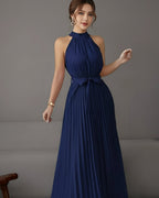 Off-Shoulder Halter Maxi