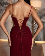 Spaghetti Strap Evening Dress