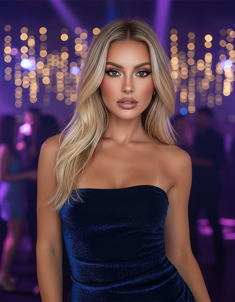 Women’s High-Waist Metallic Mini Dress
