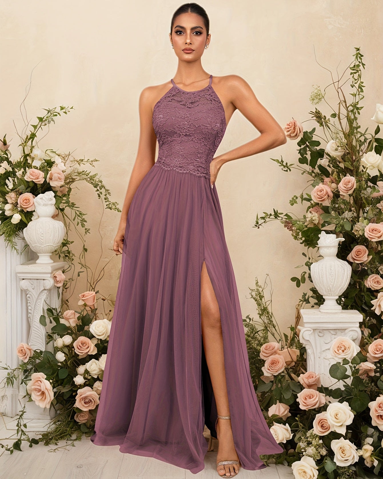 Elegant Lace Maxi Dress