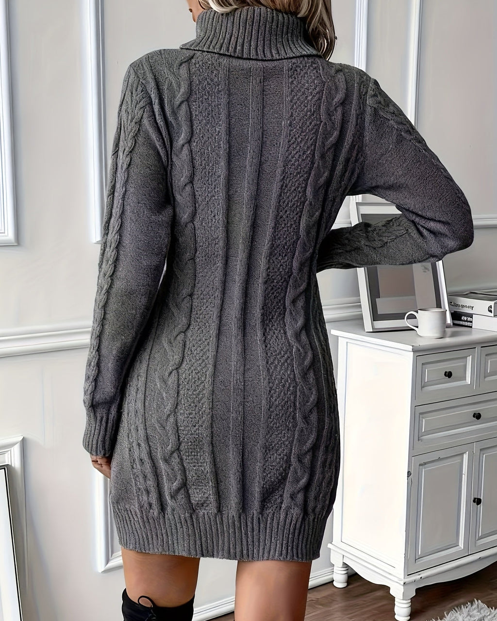 Women's Rib-Knit Sweater Dress