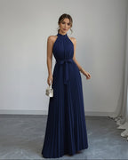 Off-Shoulder Halter Maxi
