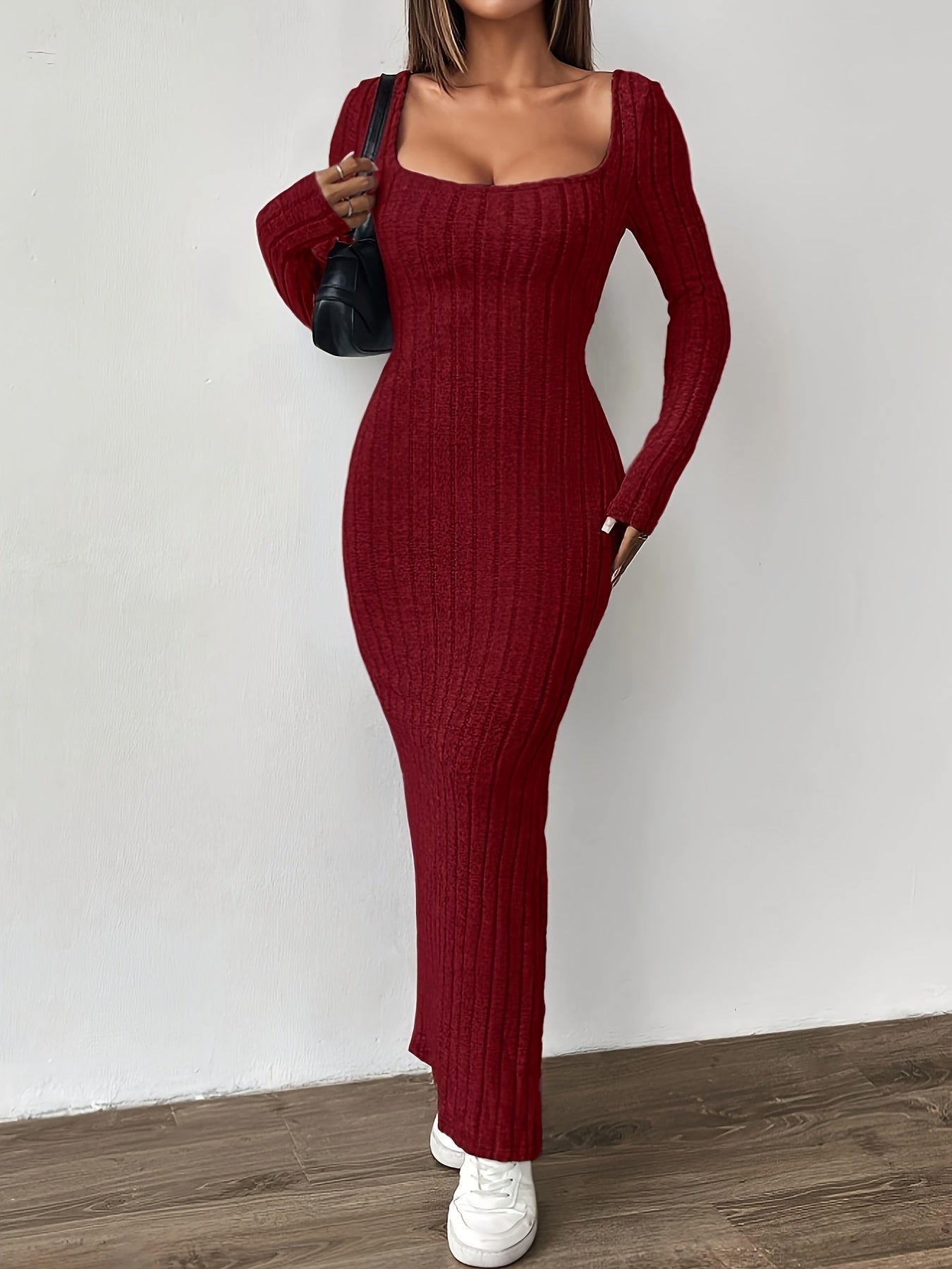 Elegant Long Sleeve A-Line Dress