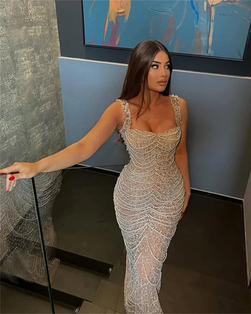 Contessa Dubai Beaded Trumpet Prom Dress