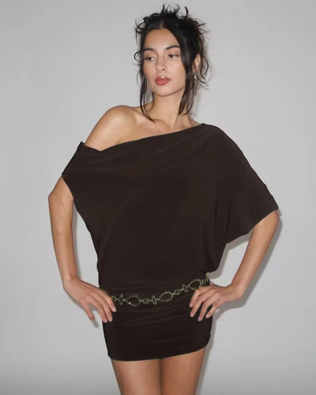One-Shoulder Bodycon Mini Dress