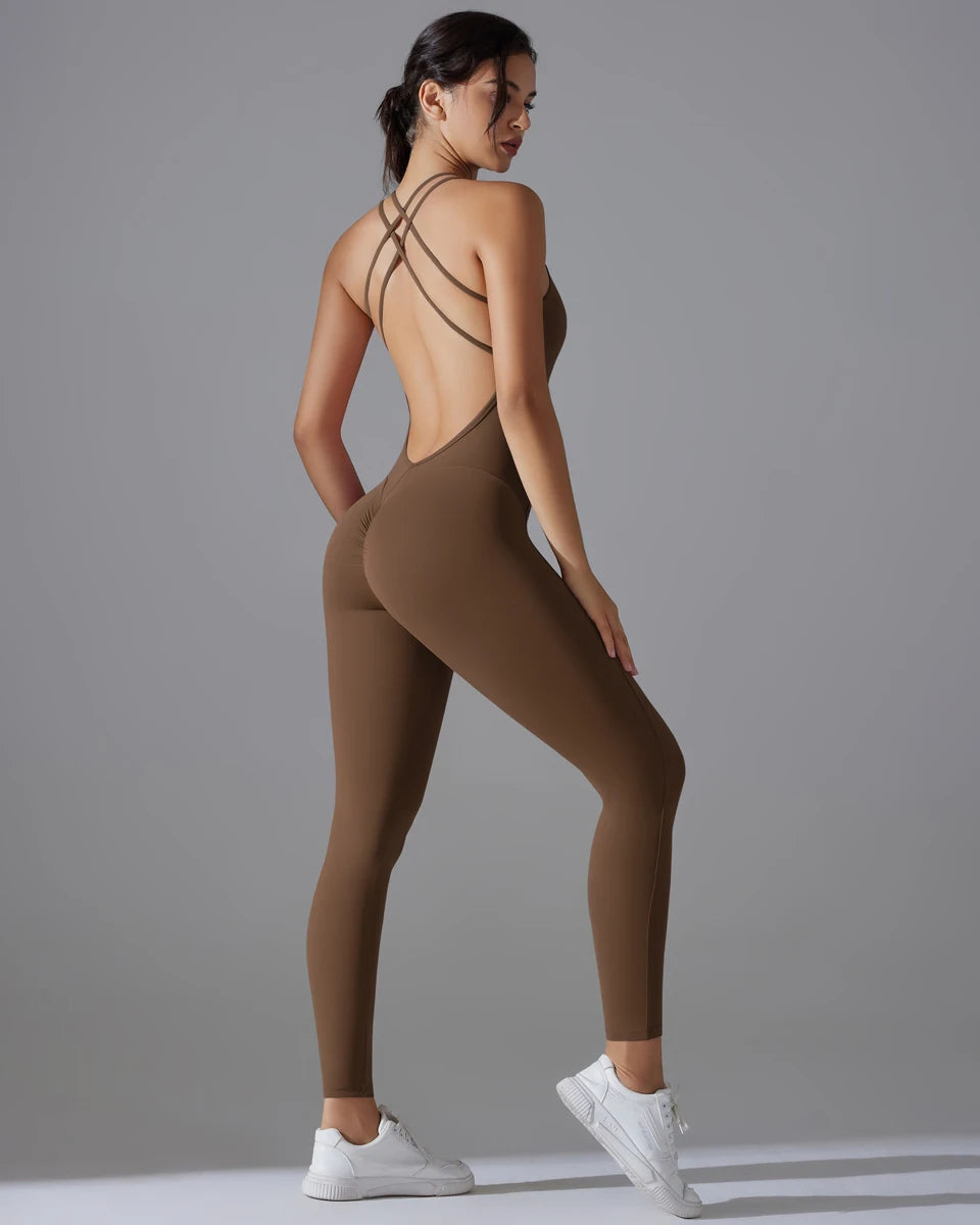 Women’s Backless Scrunch Jumpsuit