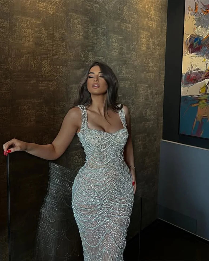 Contessa Dubai Beaded Trumpet Prom Dress