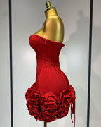 Flower Mini Bandage Dress