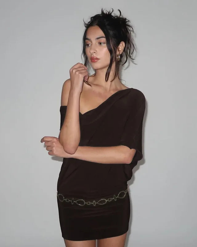 One-Shoulder Bodycon Mini Dress