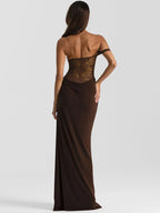 One-Shoulder Lace Maxi