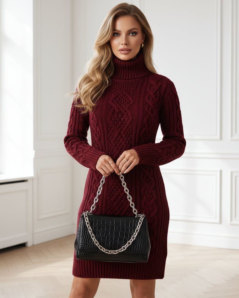 Women's Rib-Knit Sweater Dress