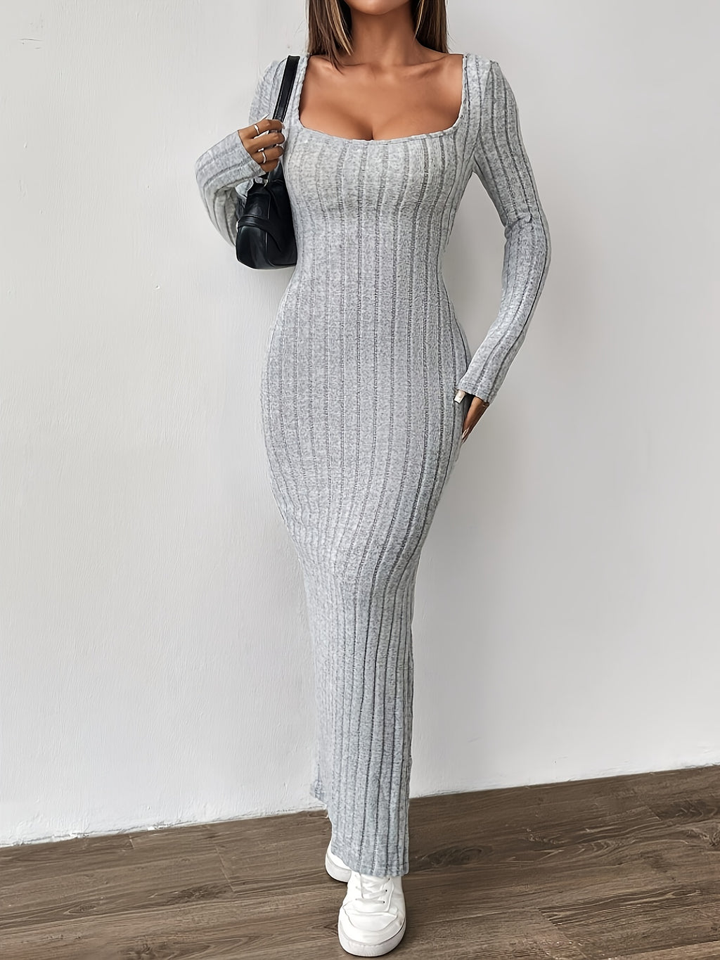 Elegant Long Sleeve A-Line Dress