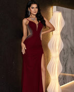 Spaghetti Strap Evening Dress