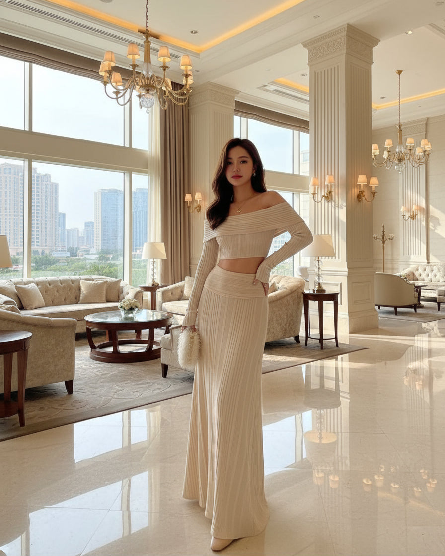 Elegant Bohemian Two-Piece Holiday Set