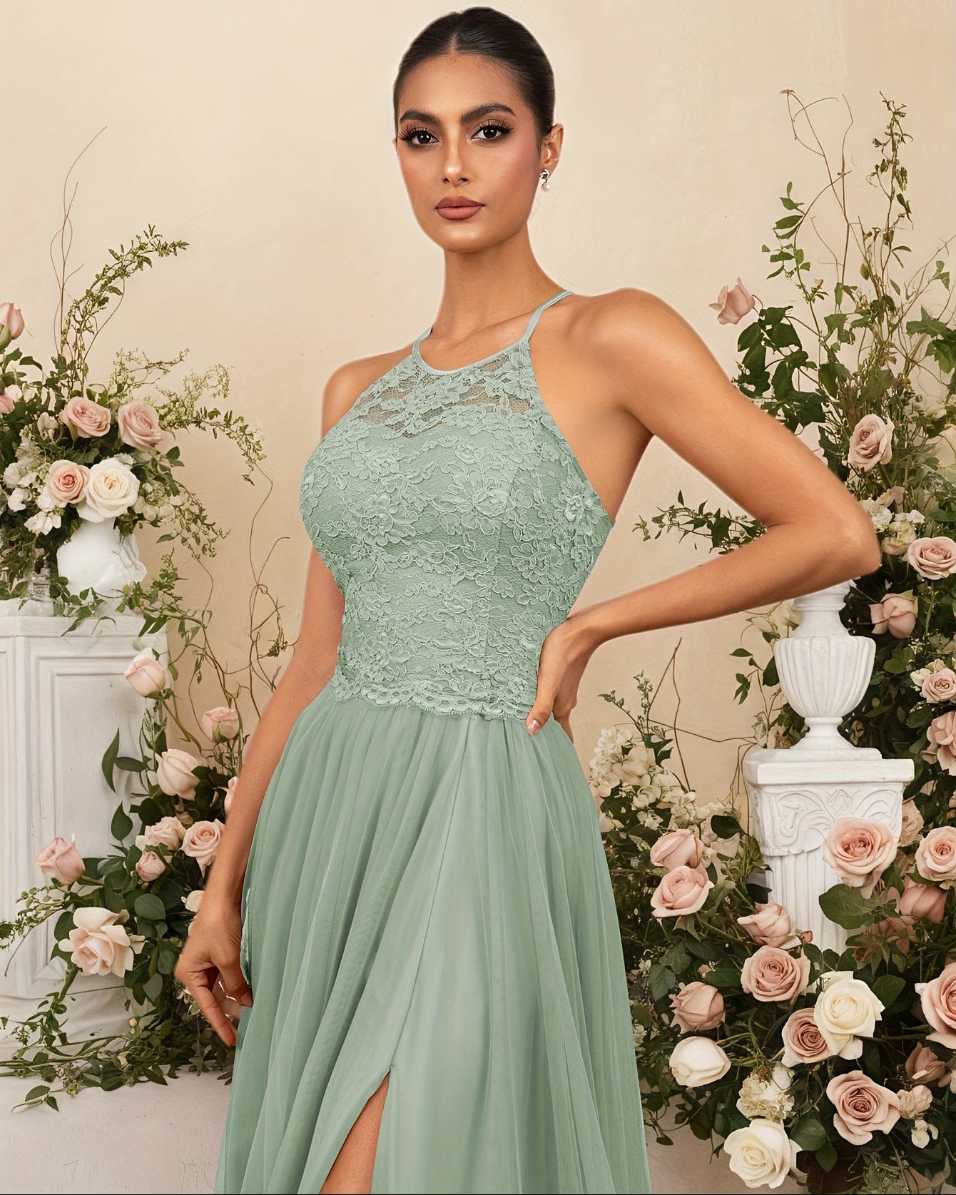 Elegant Lace Maxi Dress