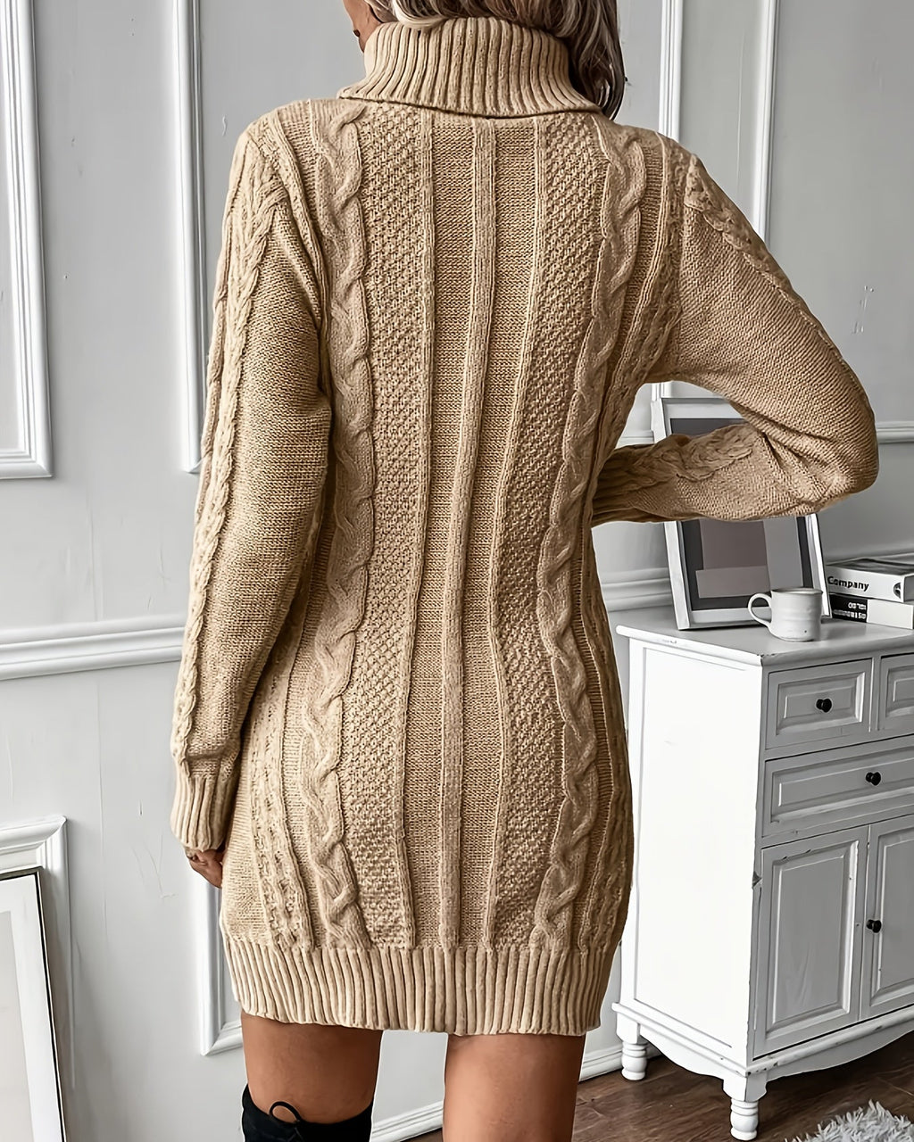 Women's Rib-Knit Sweater Dress