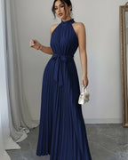 Off-Shoulder Halter Maxi